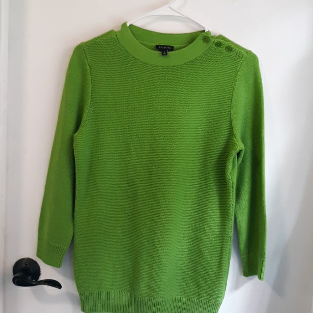 Talbots green cotton sweater.